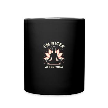 Drôle Yoga Méditation Chakra Jeu de mots - Mug uni - noir - Devant