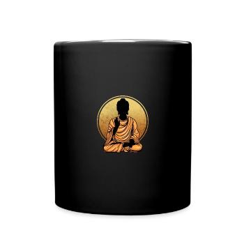 Buddha Monk Namaste Buddhaful Day I Gift - Full Colour Mug - black - Front