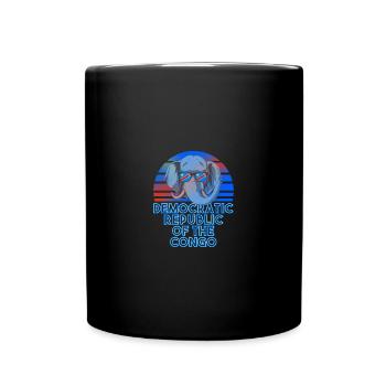 Demokratische Republik Kongo - Tasse einfarbig - Schwarz - Vorne