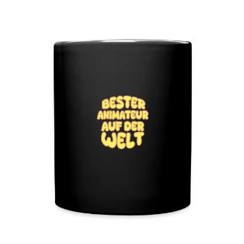 Berufung Animateur - Tasse einfarbig - Schwarz - Vorne