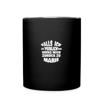 Jungesellenabschied Marie - Tasse einfarbig - Schwarz - Vorne