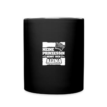 Alina comme prénom de fille - Mug uni - noir - Devant