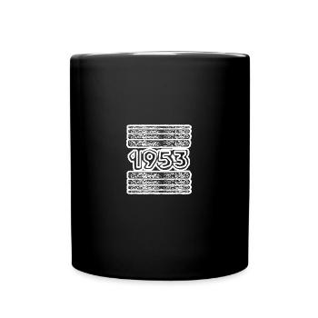 Jahreszahl 1953 - Tasse einfarbig - Schwarz - Vorne