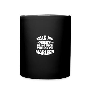 Jungesellenabschied Marleen - Tasse einfarbig - Schwarz - Vorne