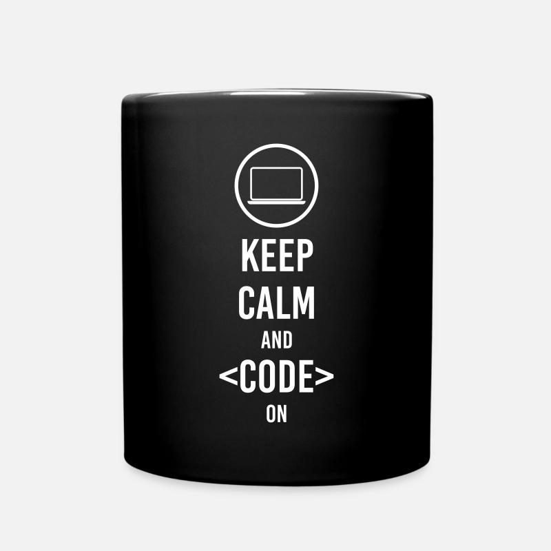 Reste calme et code sur - Mug uni - noir