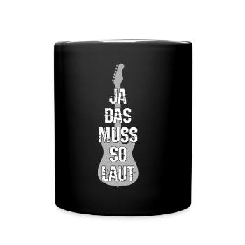 Gitarre - Tasse einfarbig - Schwarz - Vorne