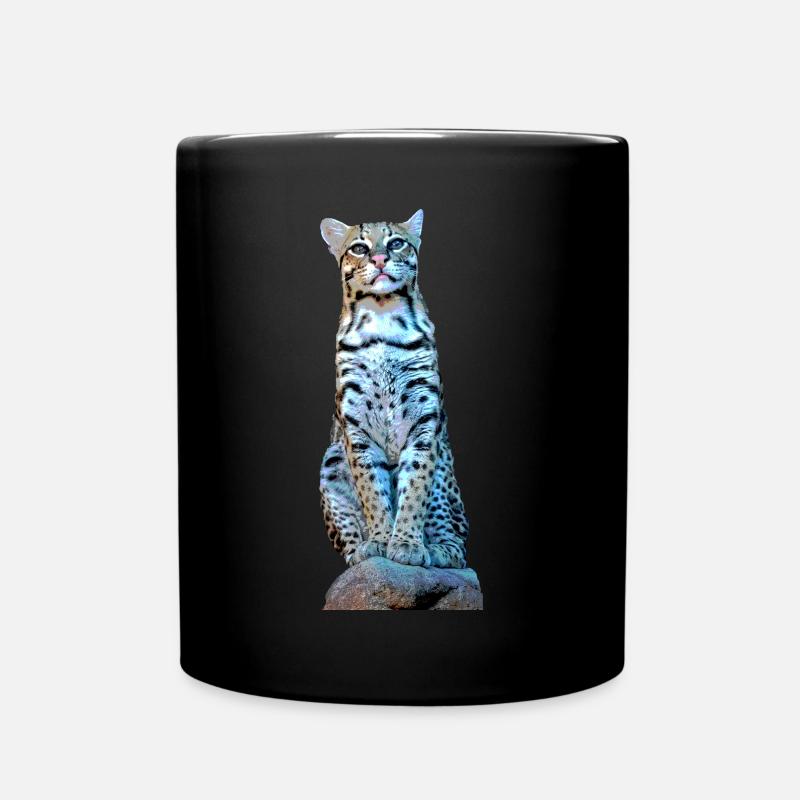 Ozelot - Tasse einfarbig - Schwarz