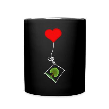 Arbre avec cœur - Mug uni - noir - Devant