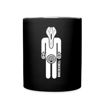 Vélo « vélosexuel » Cycliste à l’épreuve de la selle Piste cyclable - Mug uni - noir - Devant