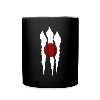 Japan Flag Used Look Nihon Japanese Flag - Full Colour Mug - black - Front