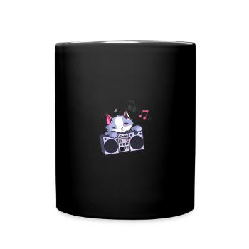 Hip Hop Beat Producer Retro Ghetto Blaster 1990s - Tasse einfarbig - Schwarz - Vorne