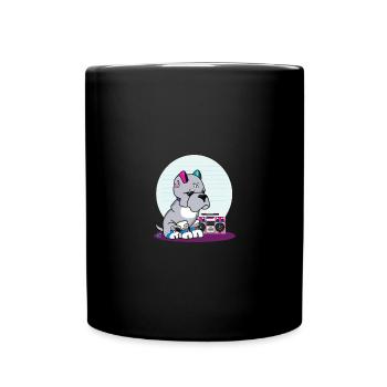 Hip Hop Beat Producer Retro Ghetto Blaster 1990s - Tasse einfarbig - Schwarz - Vorne