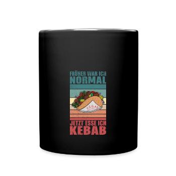 J’étais normal, maintenant je mange des kebabs - Mug uni - noir - Devant