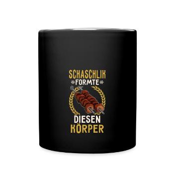 Shish kebab shaped this body meat crickets - Full Colour Mug - black - Front