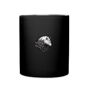 Ying-Yang-Wolf - Tasse einfarbig - Schwarz - Vorne