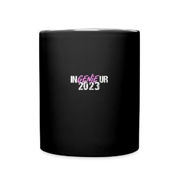 Ingenieur Genie Abschluss Sponsion 2023 Geschenk - Tasse einfarbig - Schwarz - Vorne