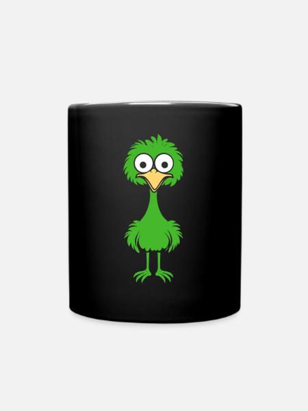 Strauß - Tasse einfarbig - Schwarz