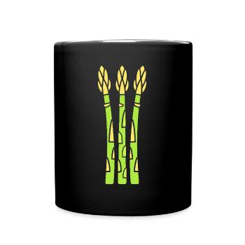 asperge - Mug uni - noir - Devant