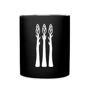 Spargel - Tasse einfarbig - Schwarz - Vorne