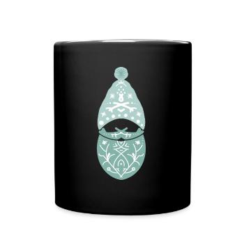 Merry Christmas Beard Paw T-Shirt - Full Colour Mug - black - Front