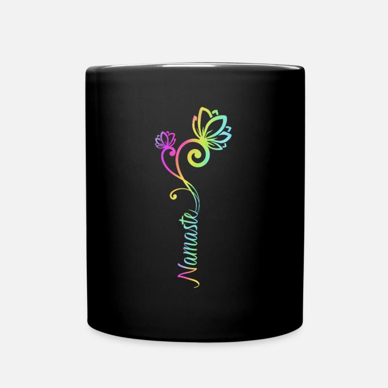 Namaste - Tasse einfarbig - Schwarz