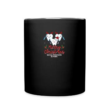 Joyeux Noël, que toutes tes dents soient blanches - Mug uni - noir - Devant