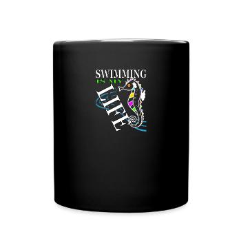 Nageurs - Mug uni - noir - Devant