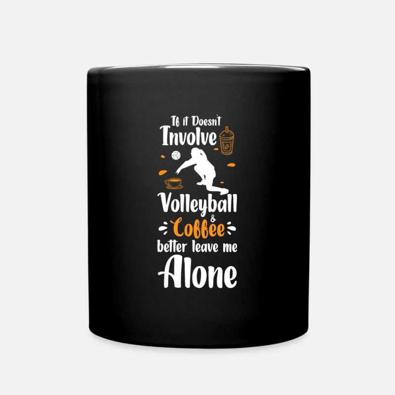 Volleyball Beachvolleyball Spiel Team - Tasse einfarbig - Schwarz