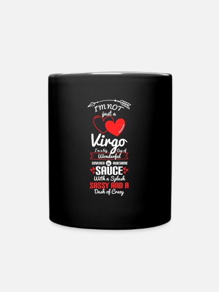 Sternzeichen Virgo Planet - Tasse einfarbig - Schwarz
