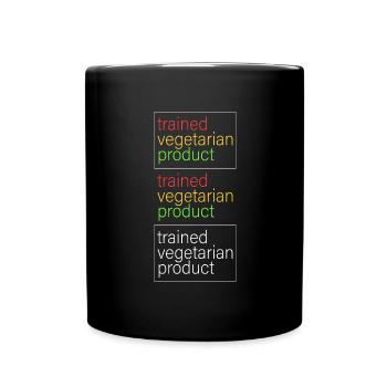 ausgebildetes vegetarisches Produkt - Tasse einfarbig - Schwarz - Vorne