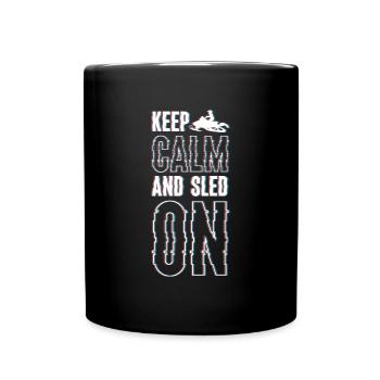 Sledging Mountain Sports - Full Colour Mug - black - Front