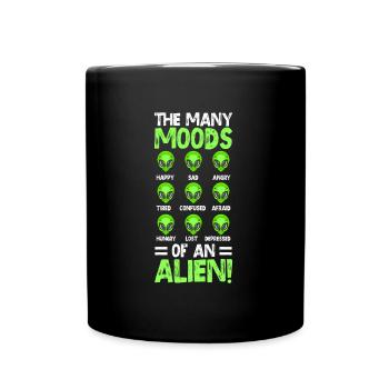 UFO Invasion Extraterrestrial - Full Colour Mug - black - Front