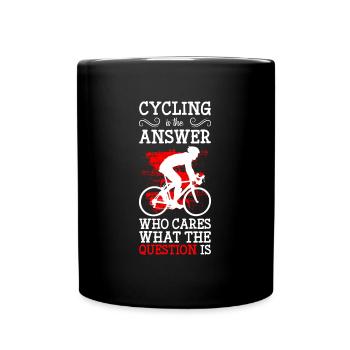 Bicycle Mountain Bike Road Bike - Full Colour Mug - black - Front