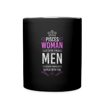 Signe du zodiaque eau naissance mois superstition - Mug uni - noir - Devant