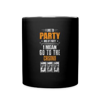 Casino Slot Gaming Slot Machine - Full Colour Mug - black - Front