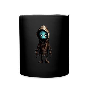 Niedliches Monster - Tasse einfarbig - Schwarz - Vorne