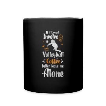 Jeu de volleyball Plage de l’équipe - Mug uni - noir - Devant
