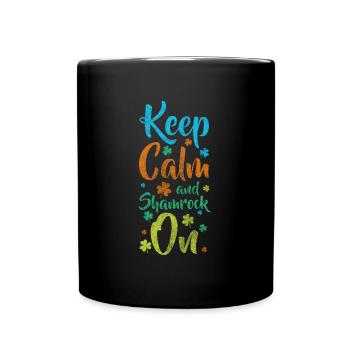 Kleeblatt Positives Denken Liebe Energie - Tasse einfarbig - Schwarz - Vorne