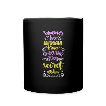 Ciel étoilé rêve astérisque - Mug uni - noir - Devant