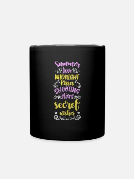 Sternenhimmel Himmel Träumen Sternchen - Tasse einfarbig - Schwarz