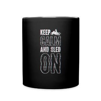 Sledding, Winter Sports, Luge, Fun - Full Colour Mug - black - Front