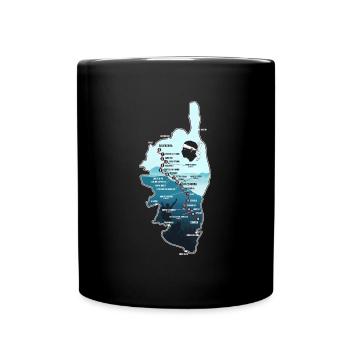 GR20 GR 20 Carte Corse randonnée gr 20 - Mug uni - noir - Devant