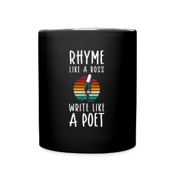 Poetry Author Literature Book - Full Colour Mug - black - Front