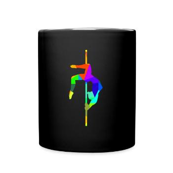 Pole Dancing Rainbow Colors Polygon Sports - Full Colour Mug - black - Front