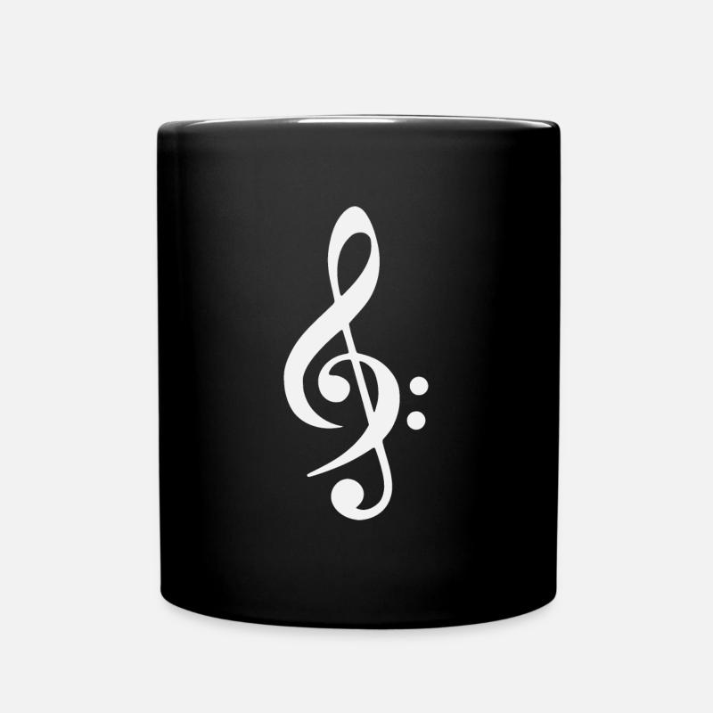 Clé Clé de sol Clé de fa - Mug uni - noir