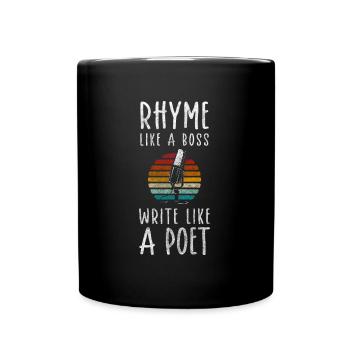 Slam Poetry Text Dichtung - Tasse einfarbig - Schwarz - Vorne
