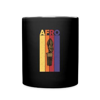 Spitzhacke Haar Kamm Afrika Afro Geschenk Frisur - Tasse einfarbig - Schwarz - Vorne