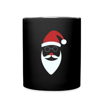 Weihnachtsmann Zeit - Tasse einfarbig - Schwarz - Vorne