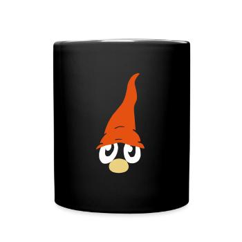 Wichtel Zwerg lustig süß Märchen Geschenk Vector - Tasse einfarbig - Schwarz - Vorne