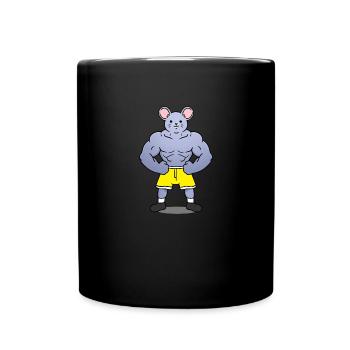 Muscular mouse - Full Colour Mug - black - Front
